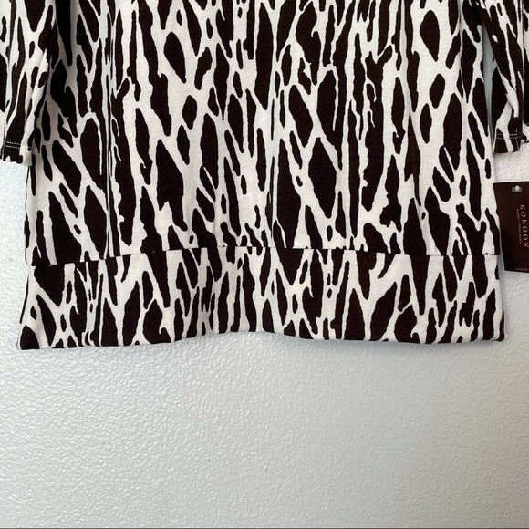 NWT Kokomo Animal Print V-Neck 3/4 Sleeve Sweater Size Large - Picture 5 of 10